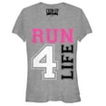 thumbnail image 1 of Junior's CHIN UP Run For Life  Graphic Tee Athletic Heather Large, 1 of 2