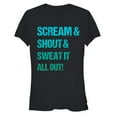 thumbnail image 1 of Junior's CHIN UP Scream and Shout Graphic Tee Black Large, 1 of 2