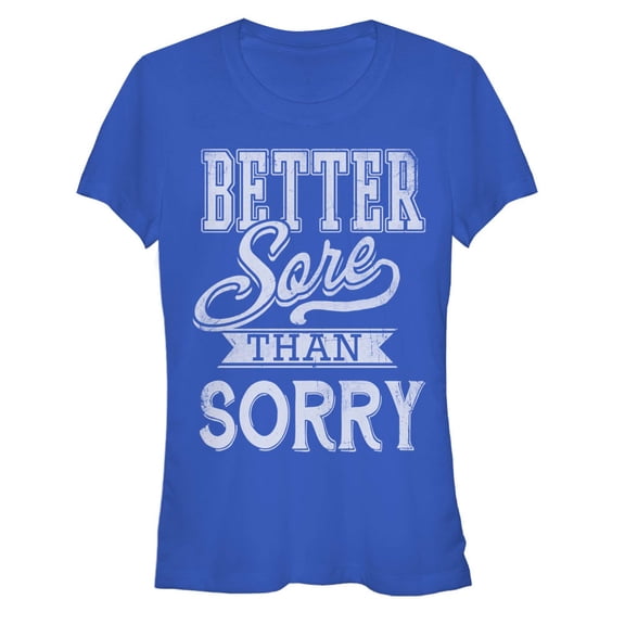 Junior's CHIN UP Sore Not Sorry Graphic Tee Royal Medium