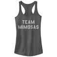 thumbnail image 1 of Junior's CHIN UP Team Mimosas  Racerback Tank Top Charcoal Large, 1 of 3