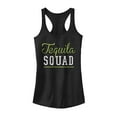 thumbnail image 1 of Junior's CHIN UP Tequila Squad Racerback Tank Top Black X Large, 1 of 4