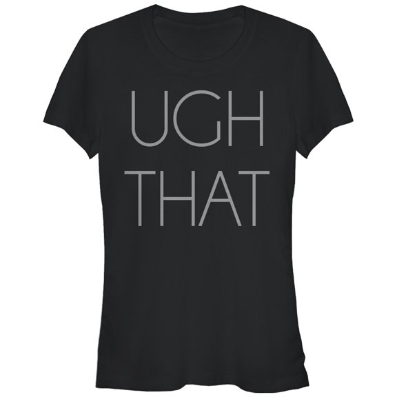 Junior's CHIN UP Ugh That Graphic Tee Black X Large