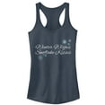 thumbnail image 1 of Junior's CHIN UP Winter Wishes & Snowflake Kisses  Racerback Tank Top Indigo X Large, 1 of 3