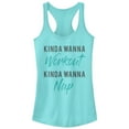 thumbnail image 1 of Junior's CHIN UP Workout or Nap  Racerback Tank Top Cancun 2X Large, 1 of 3