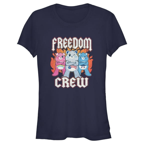 Junior's Care Bears Freedom Crew  Graphic T-Shirt