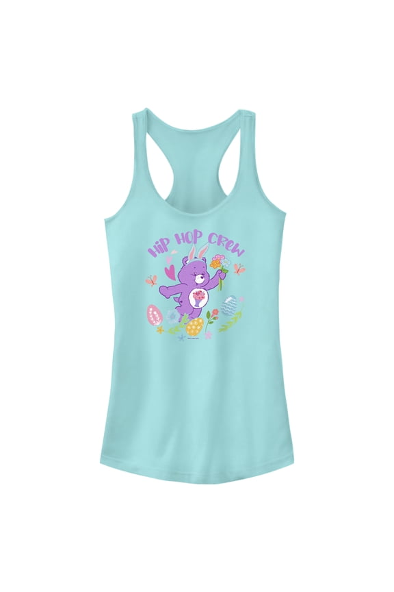 Junior's Care Bears Hip Hop Crew Racerback Tank Top Cancun Medium