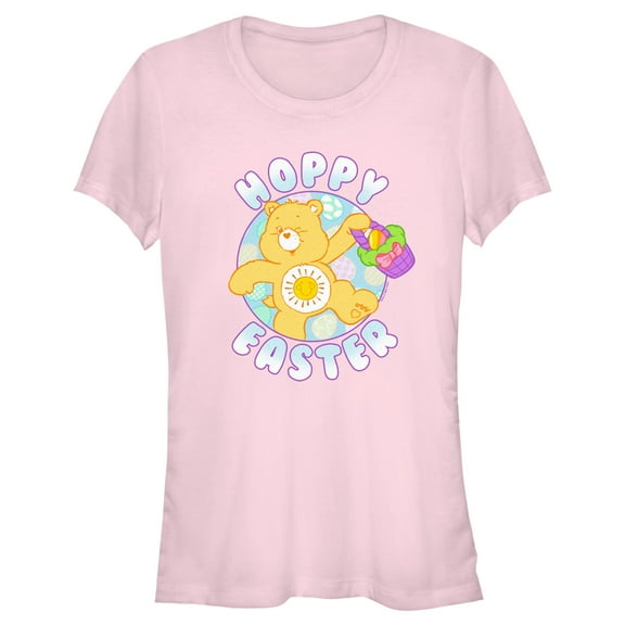 Junior's Care Bears Hoppy Easter Funshine  Graphic Tee Light Pink Small