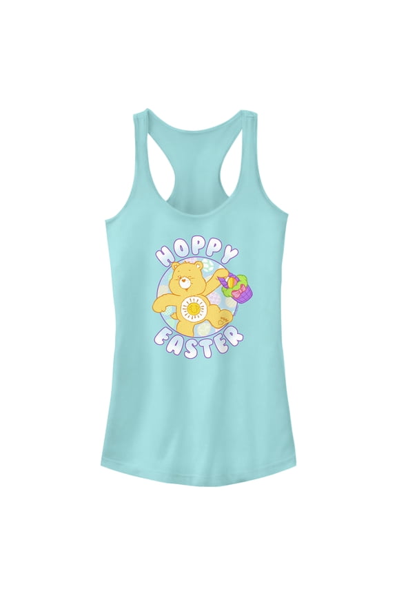 Junior's Care Bears Hoppy Easter Funshine Racerback Tank Top Cancun Medium