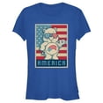thumbnail image 1 of Junior's Care Bears Retro America Cares Bear  Graphic T-Shirt, 1 of 4