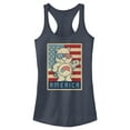 thumbnail image 1 of Junior's Care Bears Retro America Cares Bear Racerback Tank Top, 1 of 5