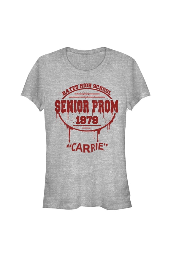 Junior's Carrie Senior Prom 1979 Graphic Tee Athletic Heather Large