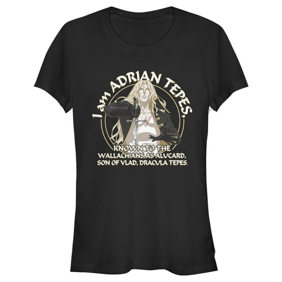Junior's Castlevania Alucard Son of Dracula Graphic Tee Black 2X Large