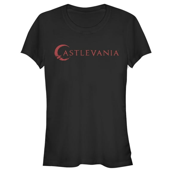 Junior's Castlevania Classic Logo  Graphic Tee Black Large