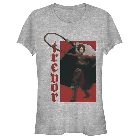 Junior's Castlevania Trevor Belmont Portrait Graphic Tee Athletic Heather 2X Large