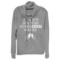 thumbnail image 1 of Junior's Cinderella A Dream Is a Wish Your Heart Makes Cowl Neck Sweatshirt Gray Heather X Large, 1 of 3
