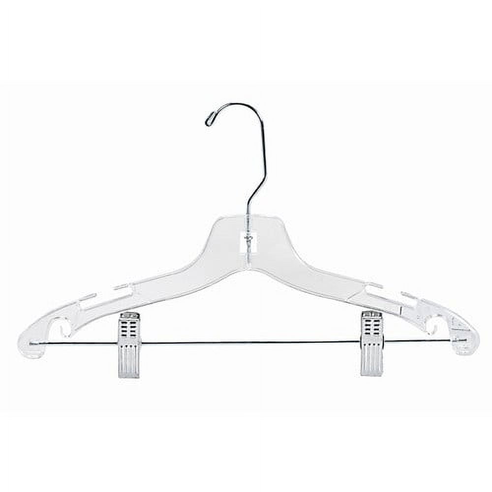 Junior's Clear Plastic Suit Hanger with Clips