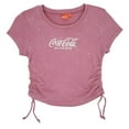 thumbnail image 1 of Junior's Coca Cola Enjoy Embordered Side Cinch Ribbed Tank Top Lavender XL, 1 of 4