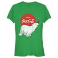 thumbnail image 1 of Junior's Coca Cola Polar Bear  Graphic Tee Kelly Green 2X Large, 1 of 3