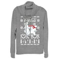 thumbnail image 1 of Junior's Coca Cola Ugly Christmas Bear Cowl Neck Sweatshirt Gray Heather Small, 1 of 3