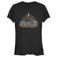 thumbnail image 1 of Junior's Coca Cola Unity Distressed Rainbow Logo  Graphic Tee Black Small, 1 of 3