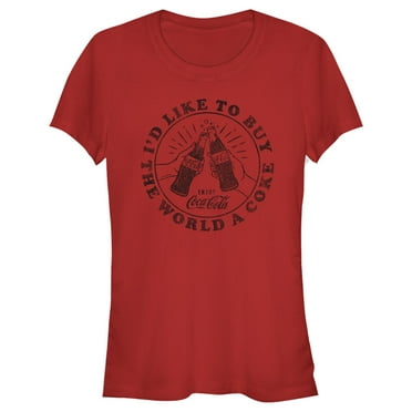 Junior's Coca Cola Unity I'd Like to Buy the World a Coke  Graphic Tee Red X Large