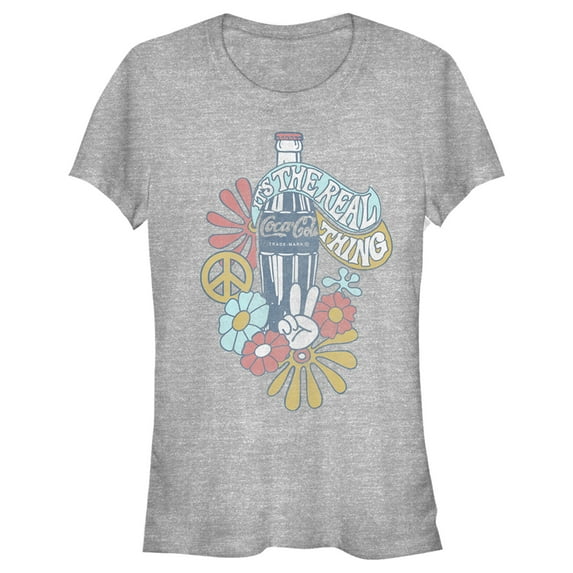 Junior's Coca Cola Unity It's the Real Thing Graphic Tee Athletic Heather Small