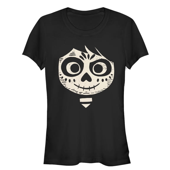 Junior's Coco Miguel Skeleton Face Graphic Tee Black 2X Large
