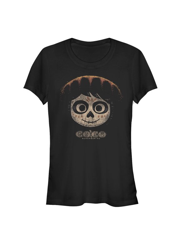 Junior's Coco Miguel Skeleton Hat Graphic Tee Black X Large