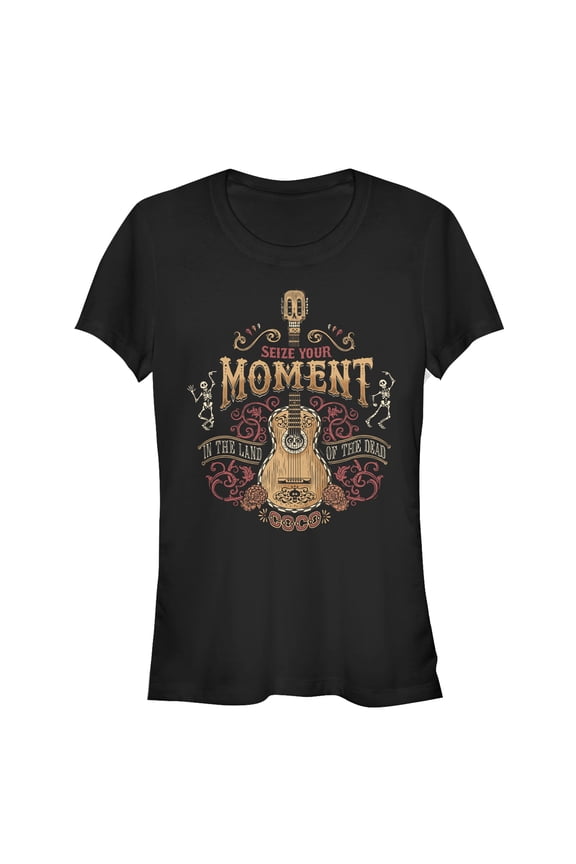 Junior's Coco Seize Your Moment  Graphic Tee Black Medium