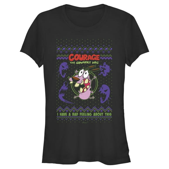 Junior's Courage the Cowardly Dog I Have a Bad Feeling About This  Graphic Tee Black Large