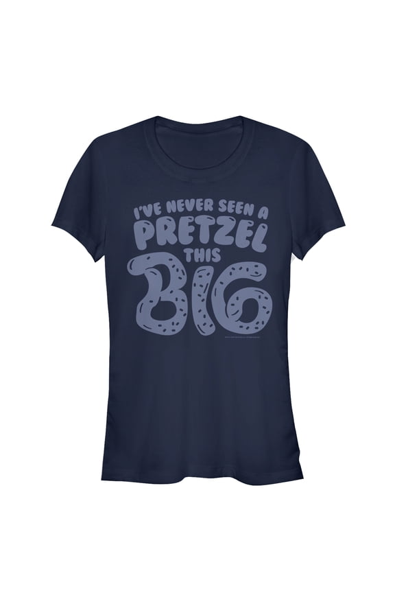 Junior's Crazy Ex-Girlfriend Big Pretzel Graphic Tee Navy Blue Large
