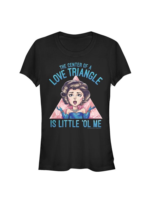 Junior's Crazy Ex-Girlfriend Center of Love Triangle Graphic Tee Black X Large