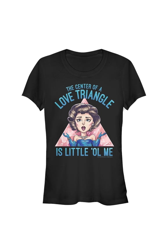 Junior's Crazy Ex-Girlfriend Center of Love Triangle Graphic Tee Black X Large