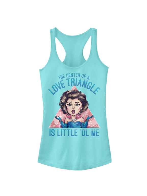 Junior's Crazy Ex-Girlfriend Center of Love Triangle Racerback Tank Top Cancun X Small