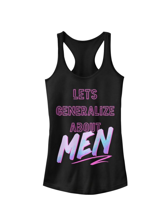 Junior's Crazy Ex-Girlfriend Let's Generalize About Men Racerback Tank Top Black Large