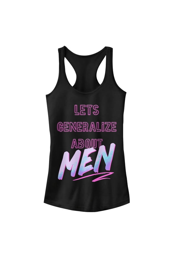 Junior's Crazy Ex-Girlfriend Let's Generalize About Men Racerback Tank Top Black Medium