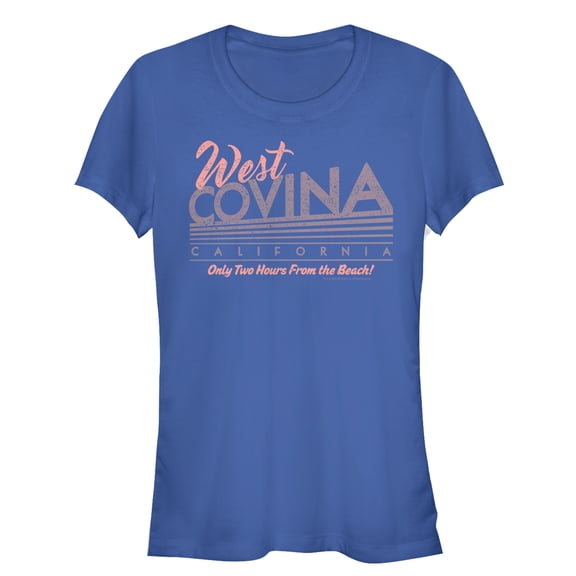 Junior's Crazy Ex-Girlfriend West Covina California Graphic Tee Royal Blue Large