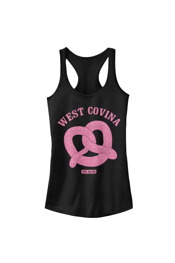 Junior's Crazy Ex-Girlfriend West Covina Pretzel  Racerback Tank Top Black Small
