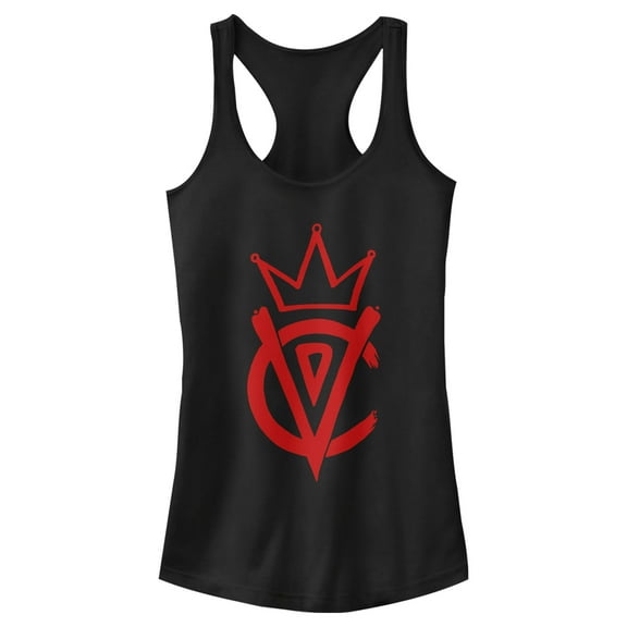 Junior's Cruella Large Emblem  Racerback Tank Top