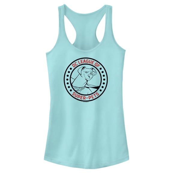 Junior's DC League of Super-Pets Krypto Circle Badge Racerback Tank Top Cancun X Small