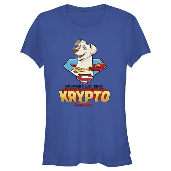 Junior's DC League of Super-Pets Krypto Superman's Best Friend Graphic Tee Royal Blue Large