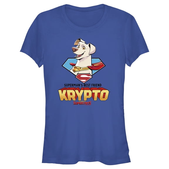 Junior's DC League of Super-Pets Krypto Superman's Best Friend Graphic Tee Royal Blue Medium