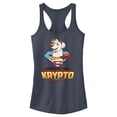 thumbnail image 1 of Junior's DC League of Super-Pets Krypto Superman's Best Friend Racerback Tank Top Indigo 2X Large, 1 of 4