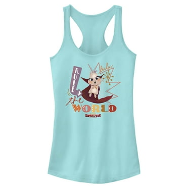 Junior's DC League of Super-Pets Lulu Rule The World  Racerback Tank Top Cancun X Small