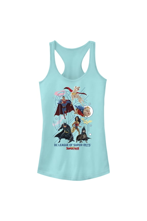 Junior's DC League of Super-Pets Super Squad Racerback Tank Top Cancun X Small