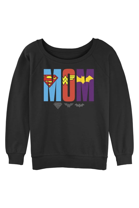 Junior's DC Super Hero Girls Hero Mom  Sweatshirt Black Small