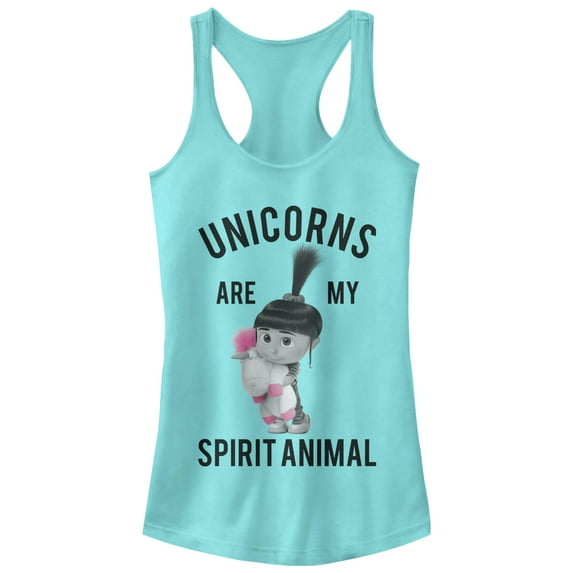 Junior's Despicable Me 3 Agnes Unicorn Spirit Animal Racerback Tank Top Cancun X Large