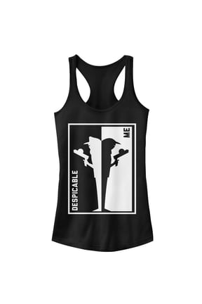 Junior's Despicable Me 3 Brother Trouble Frame Racerback Tank Top Black Large