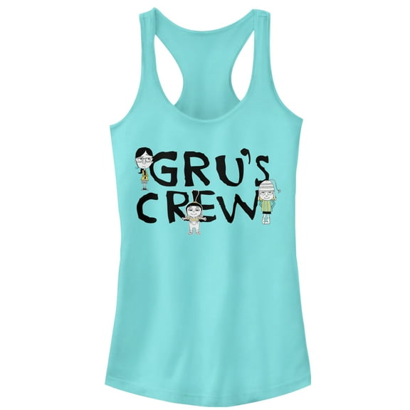 Junior's Despicable Me 3 Gru's Crew Racerback Tank Top Cancun Medium