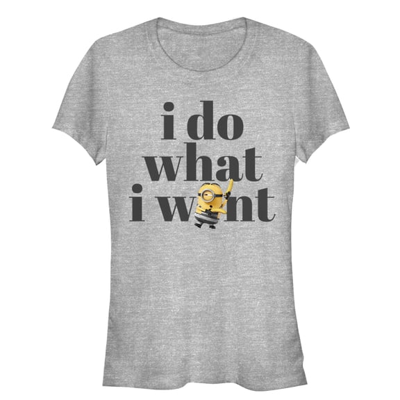 Junior's Despicable Me 3 Minion Do What I Want  Graphic Tee Athletic Heather 2X Large